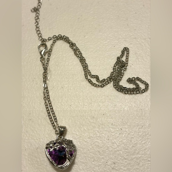 Elegant Silver and Purple Tree of Life Pendant Necklace. - Picture 7 of 8